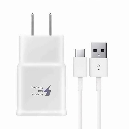 Carregador Tomada Samsung EP-TA20EWE USB + Cabo Type-C -USB