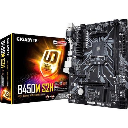 Placa Mãe Gigabyte B450M S2H DDR4 Socket AM4 Chipset VGA