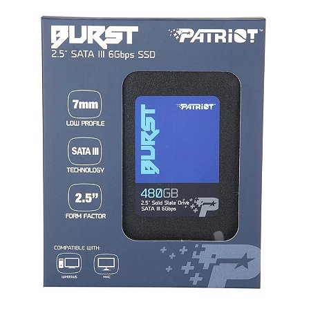 HD SSD 480gb Patriot Burst Elite SATA 3 2.5" PBE480GS25SSDR