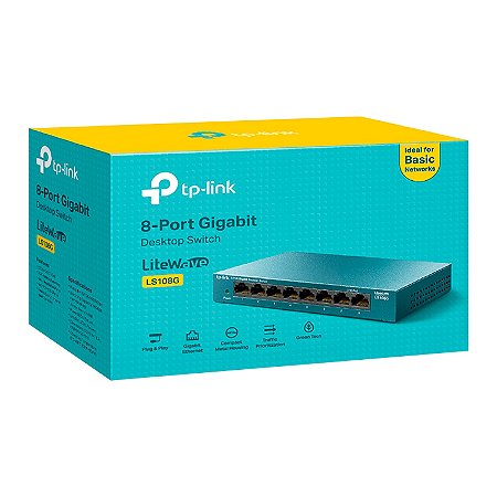 Hub Switch 8 Portas 10/100/1000 Tp-link LS108G