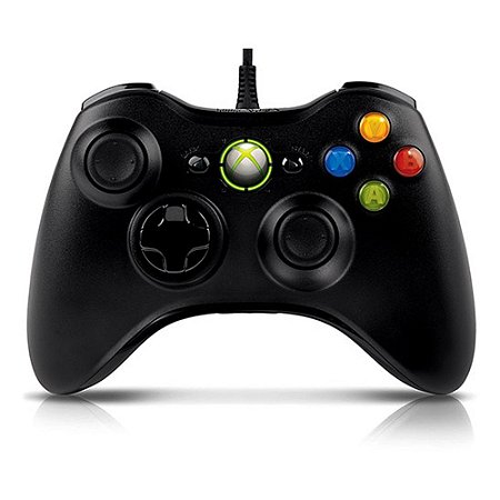 Controle Com Fio Xbox 360 Preto