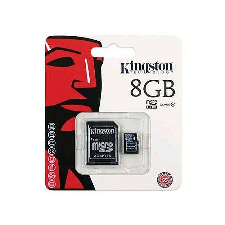 Cartão De Memória 8gb Micro Sd + Adaptador SD- Kingston