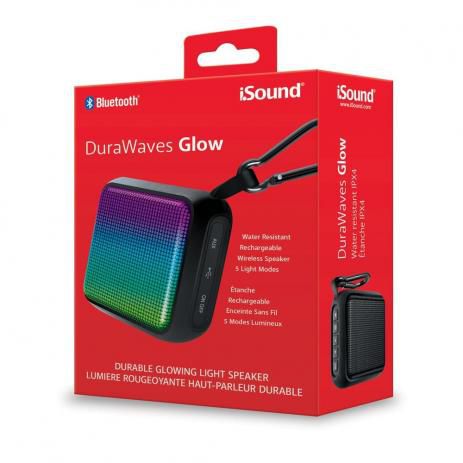Caixa de Som Bluetooth Isound Durawaves Glow BT-6707 Preta