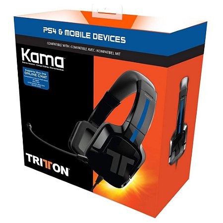 Headset PS4 Tritton Kama com Fio - Preto