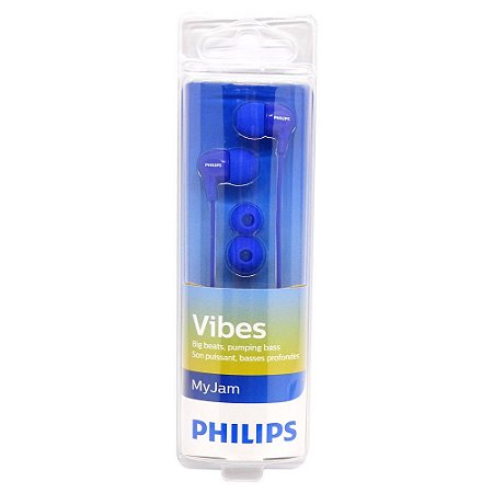 Fone de Ouvido Intraauricular Philips SHE3550BL/27 Azul