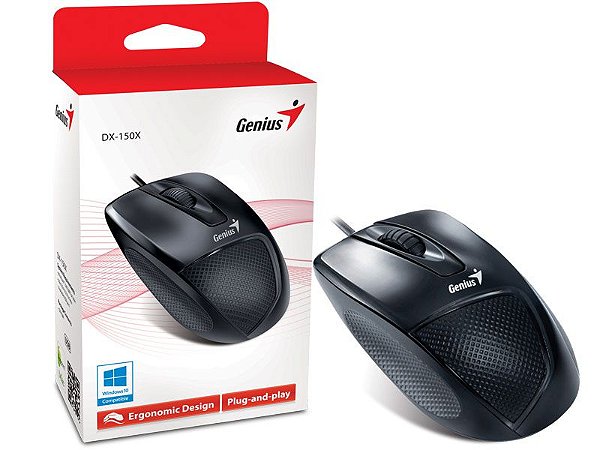 Mouse Genius DX-150X Ergonomico Usb Preto