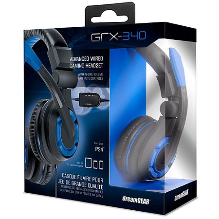 Headset PS4 Playstation 4 Xbox One Dreamgear GRX-340 - Azul