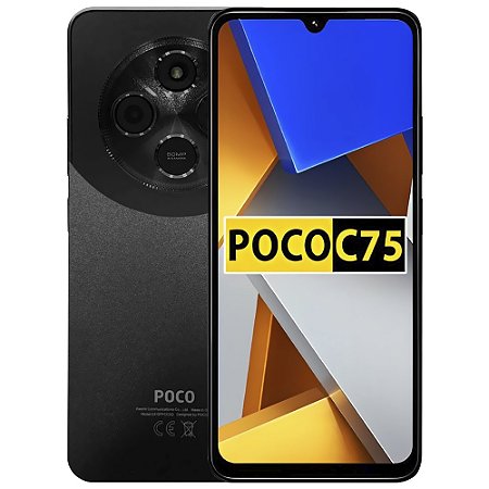Smartphone Xiaomi Poco C75 256GB 8GB RAM  - Preto (Sem carregador)