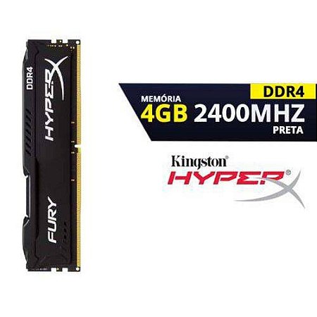 Memória Kingston HyperX 4GB DDR4 2400Mhz HX424C15FB/4