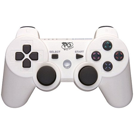 Controle Doubleshock Ps3 Playstation 3  Branco - Play Game