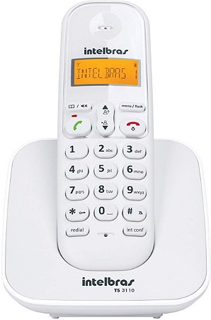 Telefone sem Fio Digital Intelbras TS3110 Branco