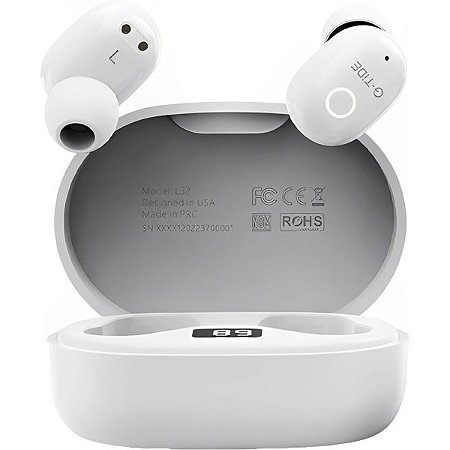 Fone de Ouvido Bluetooth G-Tide L32 Wireless - Branco