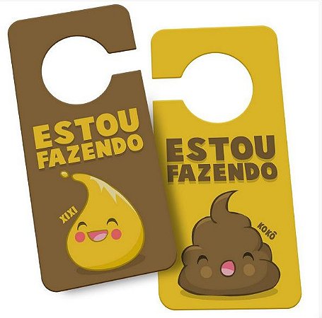 Aviso de Porta para Banheiro Aviso desnecessário