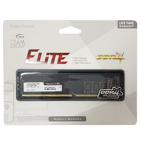 Memória Team Group Elite 4gb Ddr4 2666MHZ TED44G2666C19BK