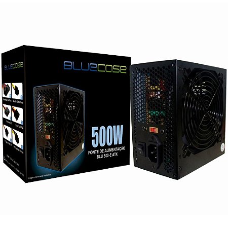 Fonte ATX 500W BlueCase BLU500-EATX 500W Box