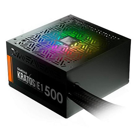 Fonte ATX 500W Real RGB 80 Plus Gamdias Kratos - GD-Z500ZZZ