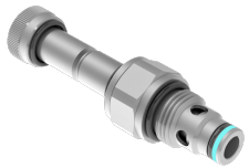 Válvula Hidráulica Solenoide 2 Posições, atuação direta, NC, dupla ret. SAE8/2 - 40 l/min - 350 bar