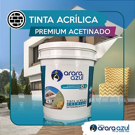 ACRÍLICO PREMIUM ACETINADO ARARA AZUL