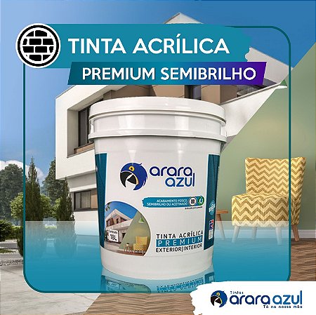 ACRÍLICO PREMIUM SEMIBRILHO ARARA AZUL