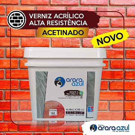 VERNIZ ACRÍLICO ALTA RESISTÊNCIA ACETINADO ARARA AZUL