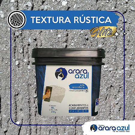 TEXTURA RÚSTICA GLITZ ARARA AZUL