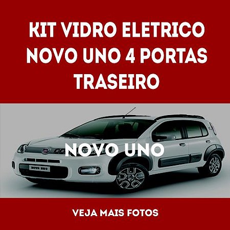 Kit Vidro Eletrico Novo Uno 4 Portas Traseiro