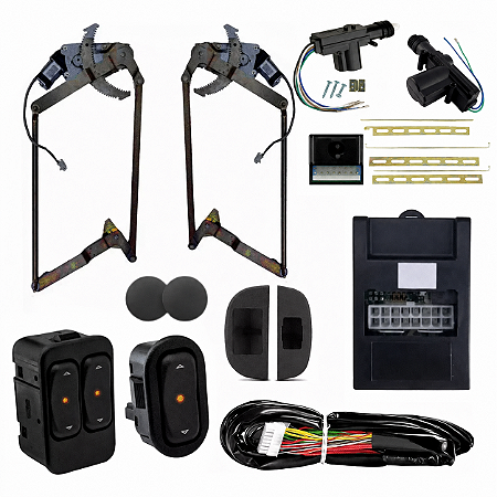 Kit Vidro Elétrico Escort Hobby 2 Portas c/Trava Elétrica