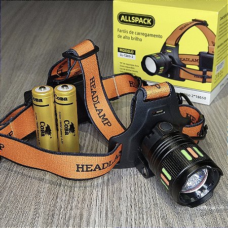 Lanterna de Cabeça Led Recarregável Allspack