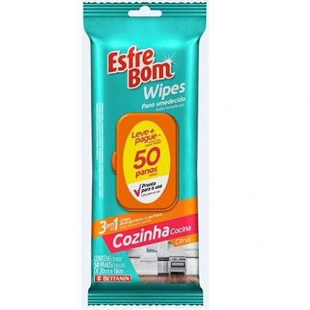 Esfrebom Wipes Cozinha pack econômico 50 Panos