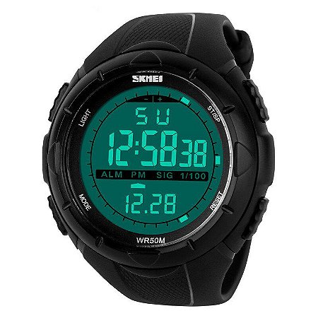 Relogio Masculino Skmei Digital LED 1025 Esportivo Preto