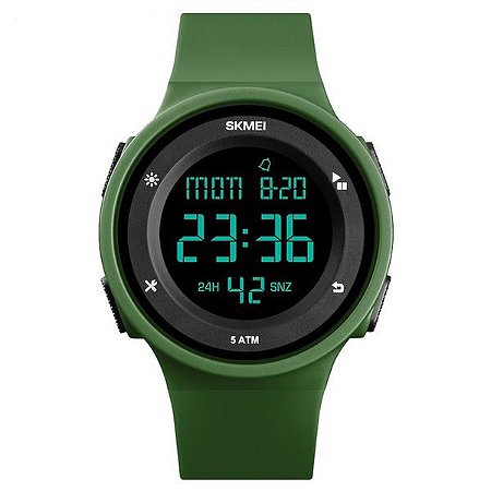 Relógio Sport Skmei Digital 1445 Prova D'água Verde Militar