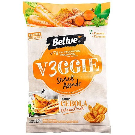 V3ggie snack assado cebola caramelizada Belive 35g