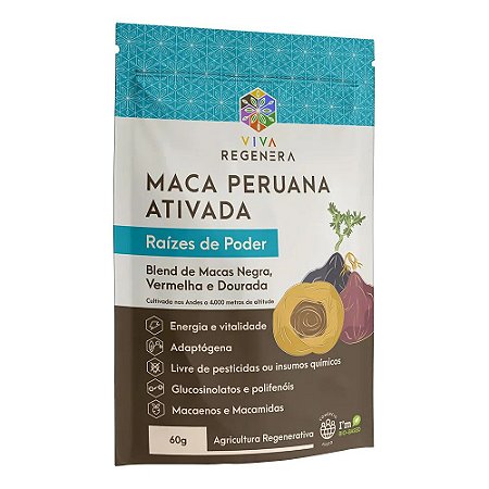 Maca peruana ativadas raízes de poder Viva Regenera 60g