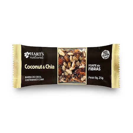 Barra de cereal coco e chia Hart's 35g