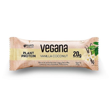 Barra de proteína vegana sabor vanilla Hart's 65g