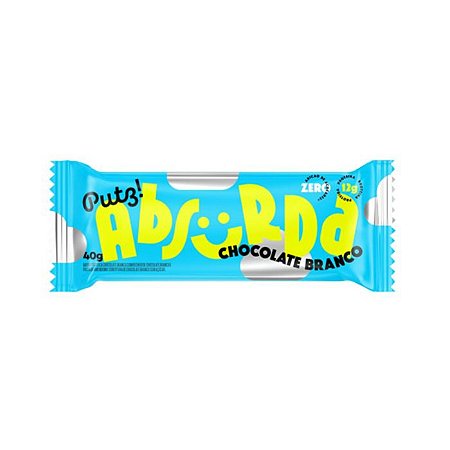 Barra de proteína de chocolate branco absurda Putz 40g