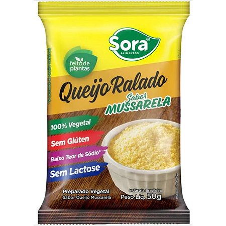 Queijo ralado vegetal tipo muçarela Sora 50g