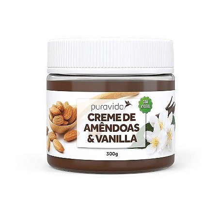 Creme de amêndoas e vanilla Puravida 300g