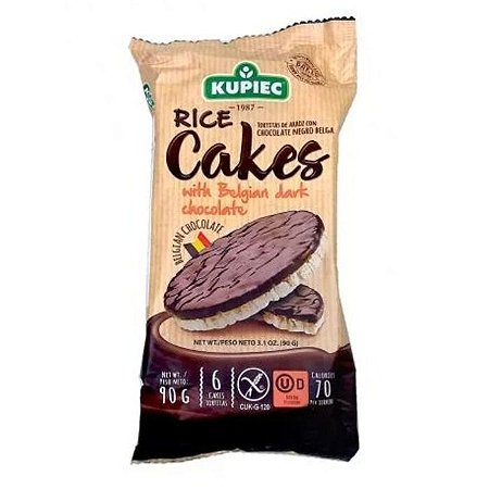 Bolachão de arroz chocolate meio amargo Kupiec 90g