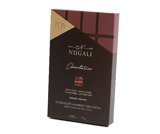 Barra de chocolate 70% Nugali 500g