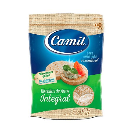 Mini biscoitos de arroz integral Camil 150g