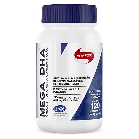 Ômega 3 mega DHA Vitafor 120 cápsulas 1000mg