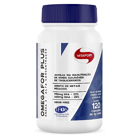 Ômega 3 plus Vitafor 120 cápsulas 1000mg