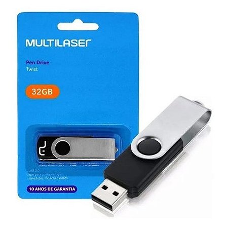 Kit 300 Peças Pen drive 32gb Multilaser Twist