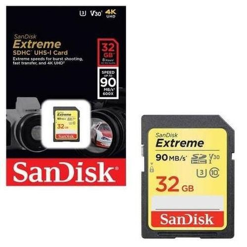 Cartão De Memoria 32gb SDHC Extreme Sandisk 90mb/s