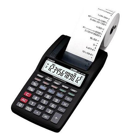 Calculadora C/ Bobina 12 Dígitos Hr-8 Rc Bk + Fonte de Alimentação
