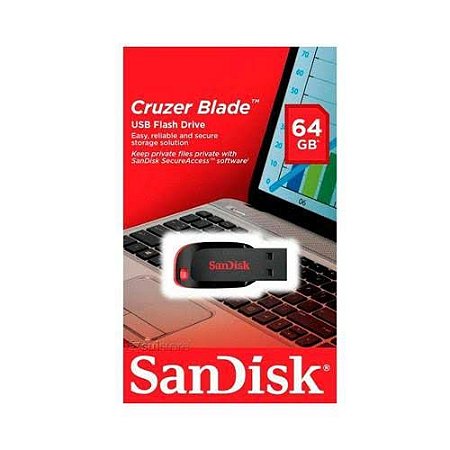 Pen Drive 64gb Sandisk Cruzer Blade