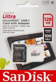 Cartão de Memória Micro Sd Ultra 128gb Classe10 100mbs Sandisk