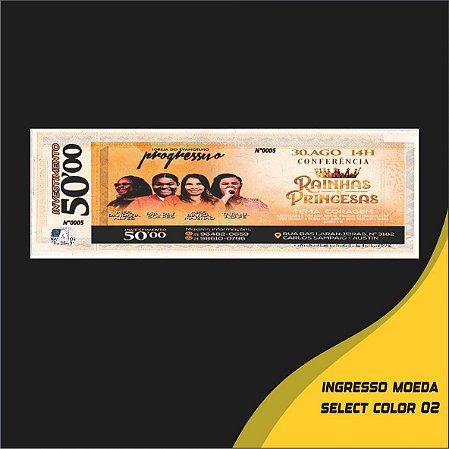 INGRESSO MOEDA SELECT COLOR 02