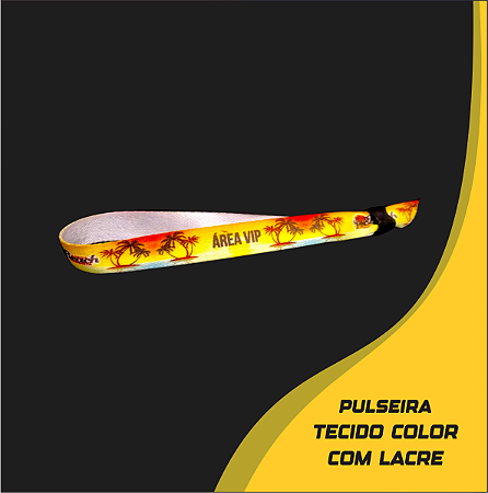 PULSEIRA TECIDO TECCOLORIDA COM LACRE